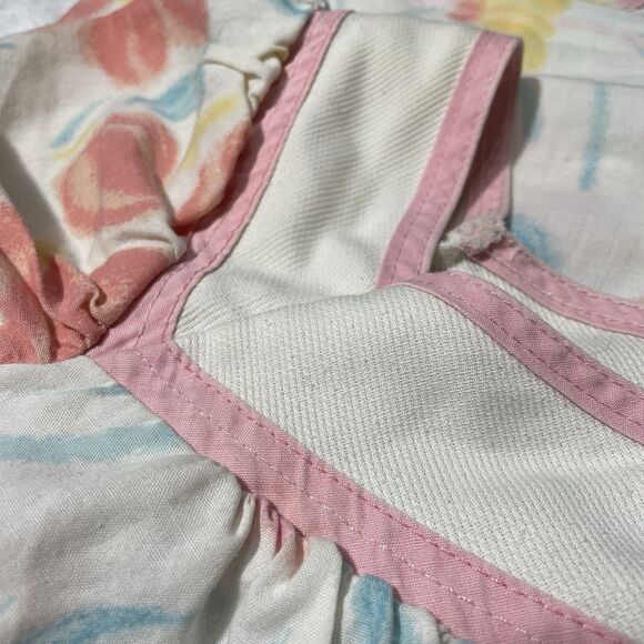 Vintage Chic It’s a Charm Pastel Floral Sleep Dress Size Large Buton Front - Picture 9 of 9